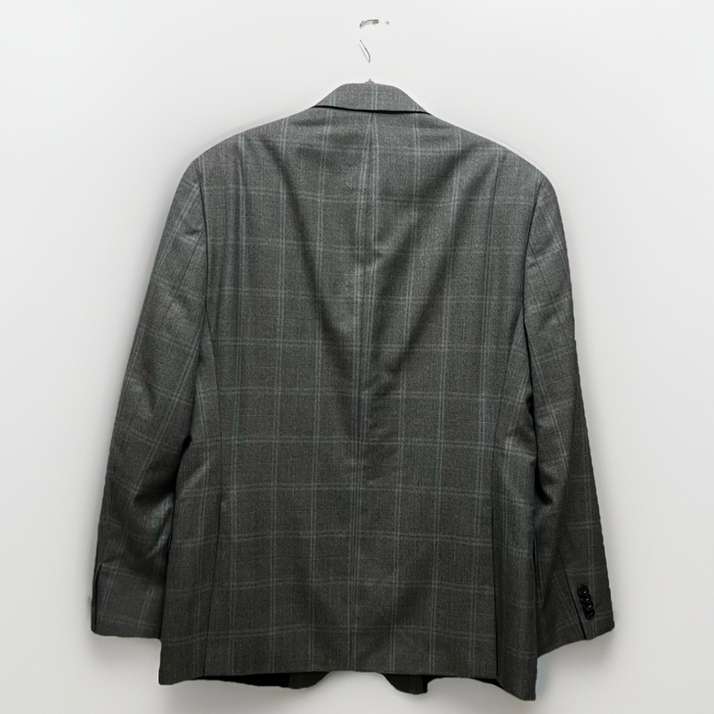 $30 SALE Michael Kors Mens Gray Windowpane Designer Blazer Sz 38 Regular Fit - Picture 2 of 13